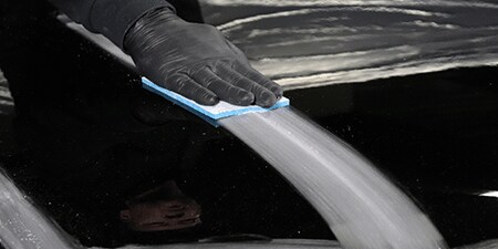 P800 & P1000 3M Hookit Flexible Foam Abrasive Disc doing blend prep
