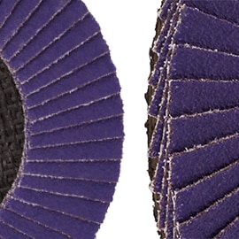 Closeup image of flap disc abrasive