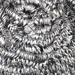 Closeup image of a metal scourer