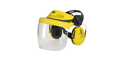 3M 6500 Headgear Combination earmuff faceshield combo
