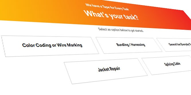 image of 3M electrical tape selector interface
