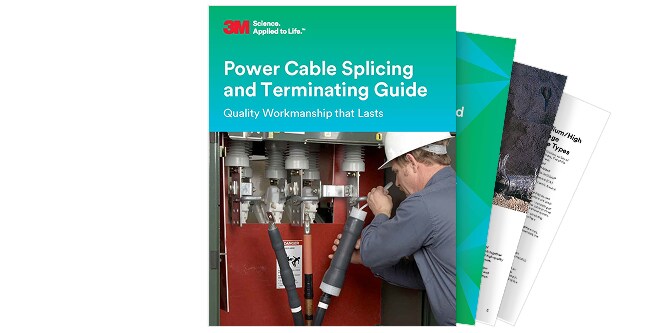 sample pages from 3M cable accessories brochure
