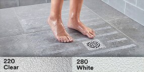 Wet feet standing on 3M™ Safety-Walk™ Slip-Resistant Tapes