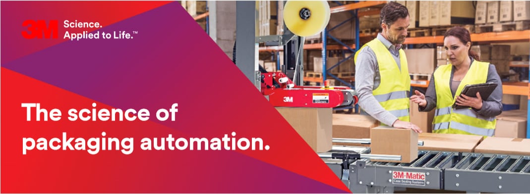 The Science of Packaging Automation banner with two workers looking over the package