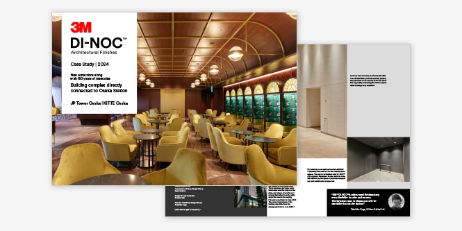 JP Tower Osaka: 3M&amp;amp;trade; DI-NOC&amp;amp;trade; Architectural, FASARA&amp;amp;trade; Glass Finishes and Sun Control Film