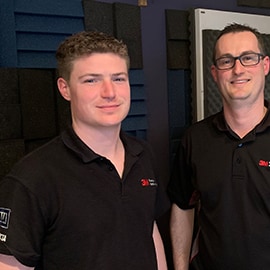 Zach Lawler with host Mark Reggers in picture