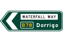 Waterfall Way guide sign

