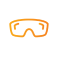 Safety Glasses Orange Icon