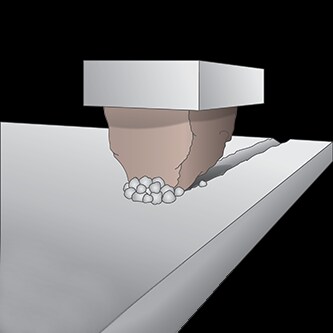 Illustration of crushed ceramic grain
