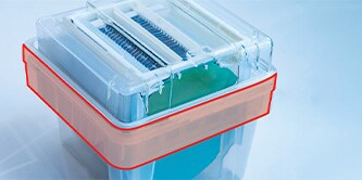 An electric cell holder with red tape
