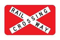 Railroad and light rail sign
